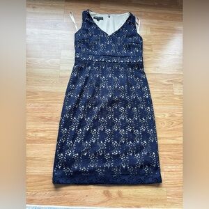 Elegant Navy Lace Dress